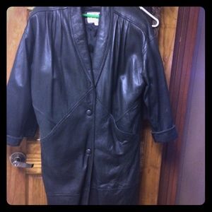 Full length women’s leather jacket